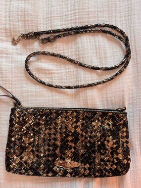Elliott Lucca Woven Leather Crossbody Bag